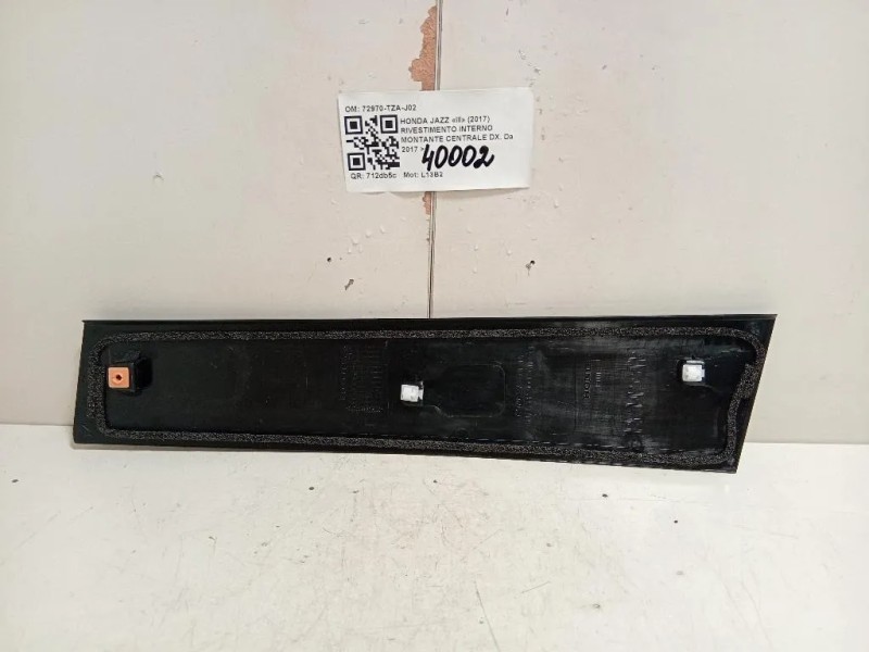 Rivestimento Interno Montante Centrale SX 72970-TZA-J01 Honda JAZZ III 2017