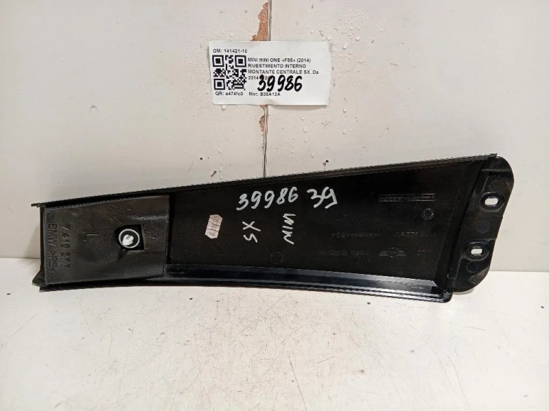 Rivestimento Interno Montante Centrale SX 141421-10 Mini MINI ONE F55 2014