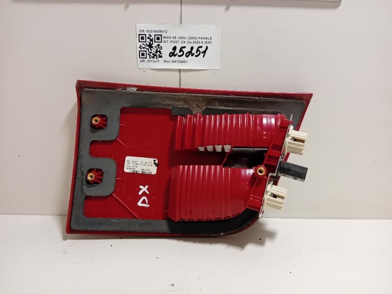 Fanale INT POST DX 63218409012 Bmw X5 E53 2000