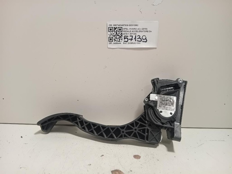 Pedale Acceleratore 86ET403457939 Opel Vivaro C 2019