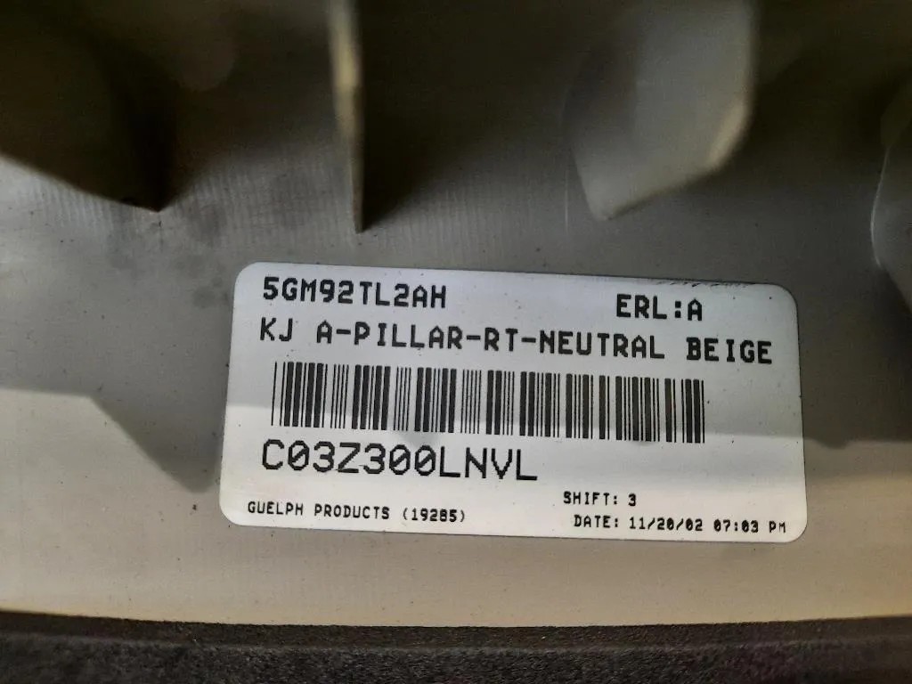 Rivestimento Montante Parabrezza Supint DX 5GM92TL2AH DX Jeep Cherokee III 2002