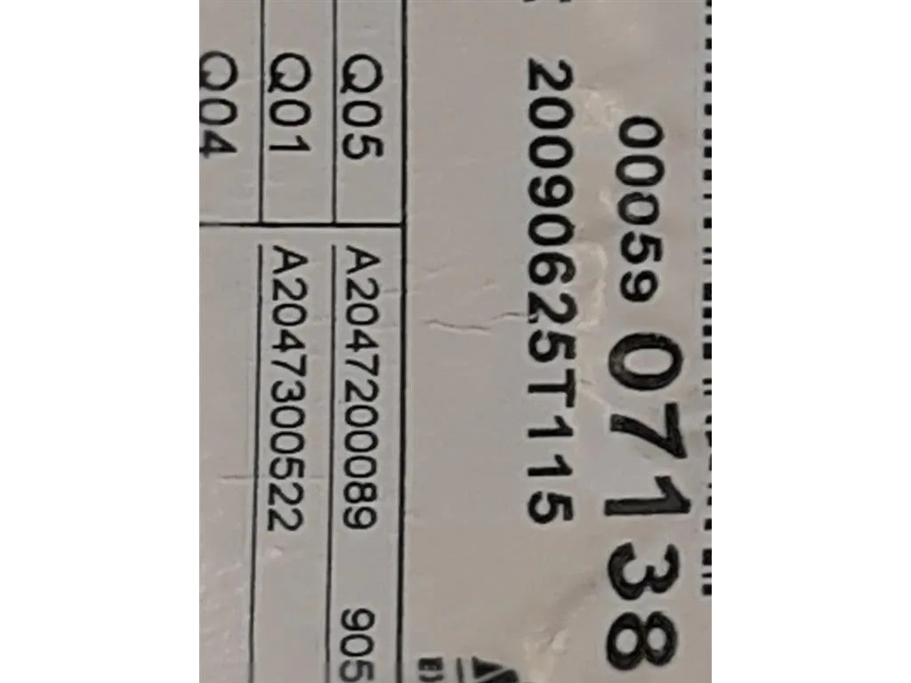 Rivestimento Montante Porta INT POST SX A2047200089 Mercedes Classe C C204 Coupé 2011