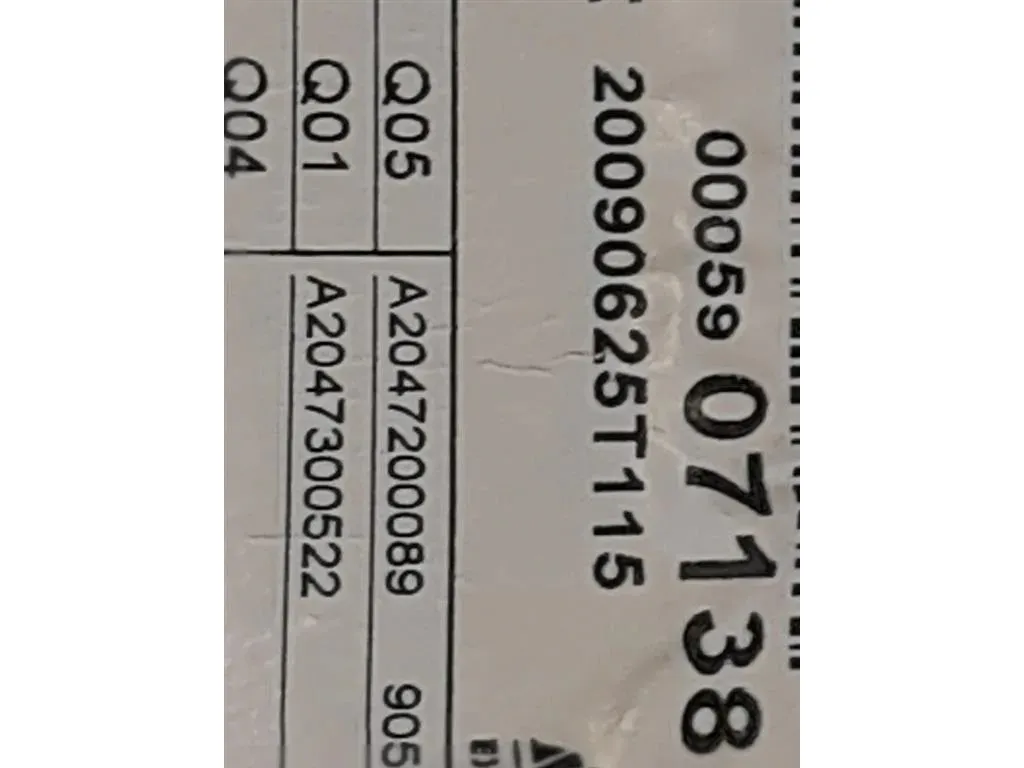 Rivestimento Montante Porta INT POST SX A2047200089 Mercedes Classe C C204 Coupé 2011