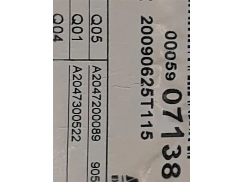 Rivestimento Montante Porta INT POST SX A2047200089 Mercedes Classe C C204 Coupé 2011