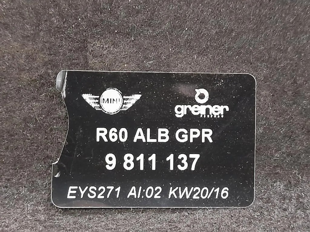 Rivestimento VANO Bagagliaio POST 9811137 Mini Countryman ONE R60 2010