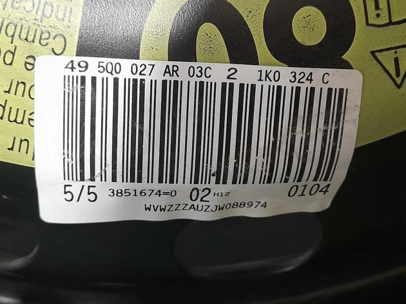 Ruota DI Scorta POST 1K0324C Volkswagen GOLF VI 2009