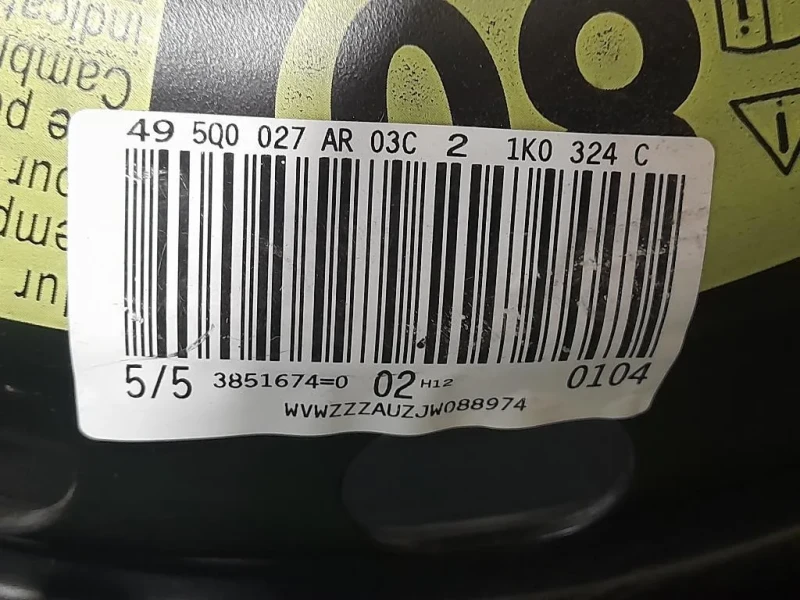 Ruota DI Scorta POST 1K0324C Volkswagen GOLF VI 2009