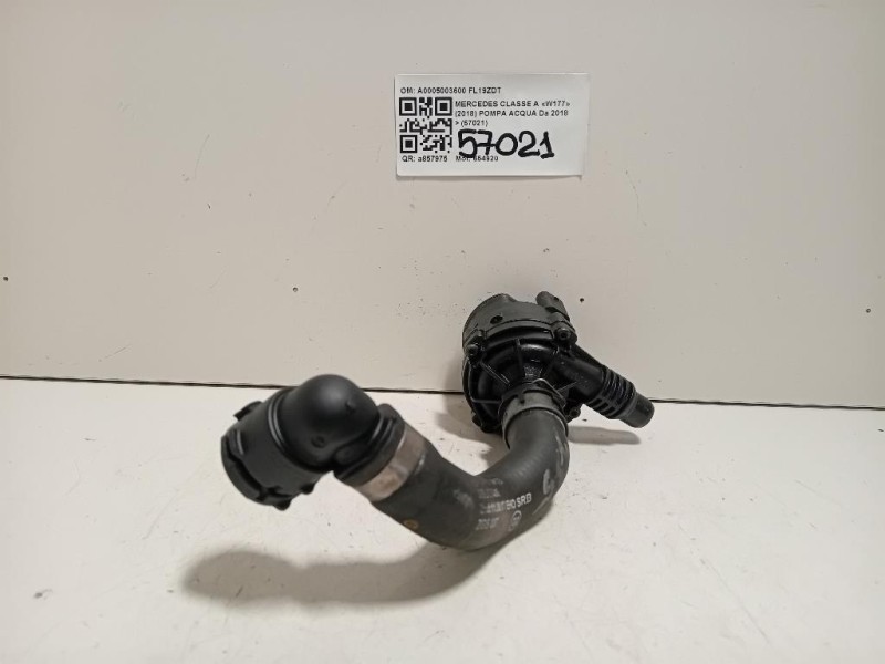 Pompa Acqua A0005003600 Mercedes Classe A W177 2018