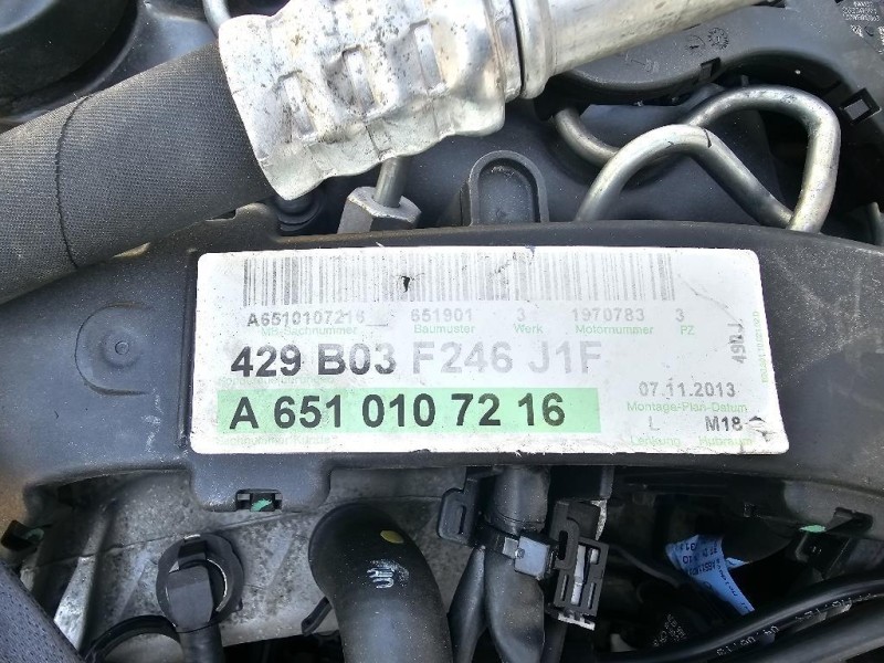 Motore Completo 691901 109 CV 80 KW Mercedes Classe B W246 2012