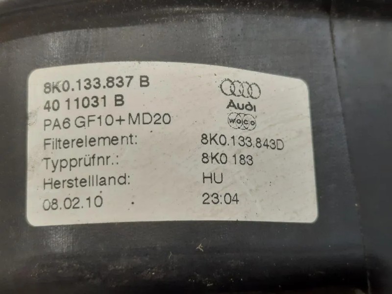 Scatola Filtro ARIA 8K0 133 835 B Audi A4 8K2 2008