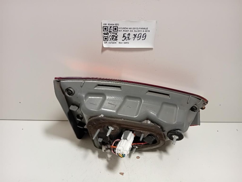 Fanale INT POST DX 92404-3ZO Hyundai I40 2012