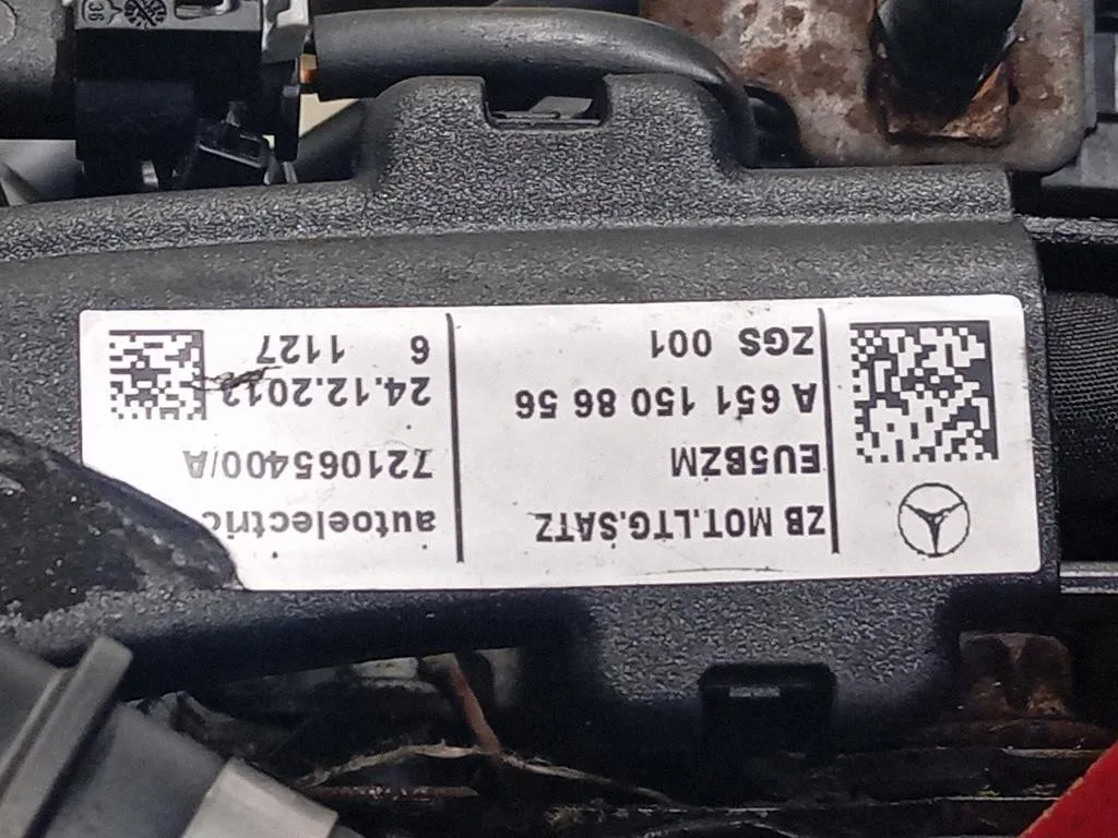 Motore Completo 651956 95 CV 69 KW Mercedes Sprinter III 2013