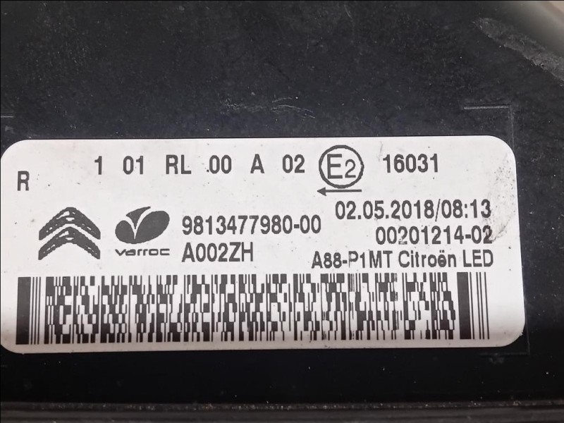 Proiettore ANT DX 9813477980 Citroen C3 Aircross 2017