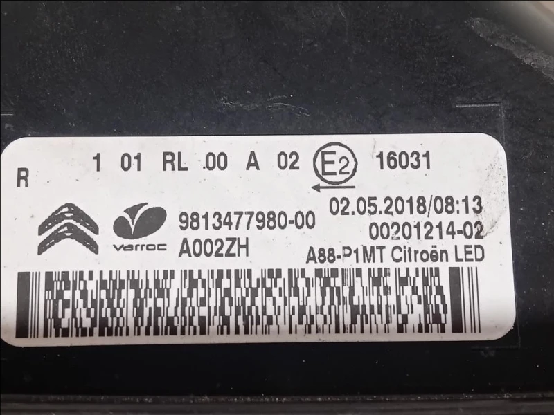 Proiettore ANT DX 9813477980 Citroen C3 Aircross 2017