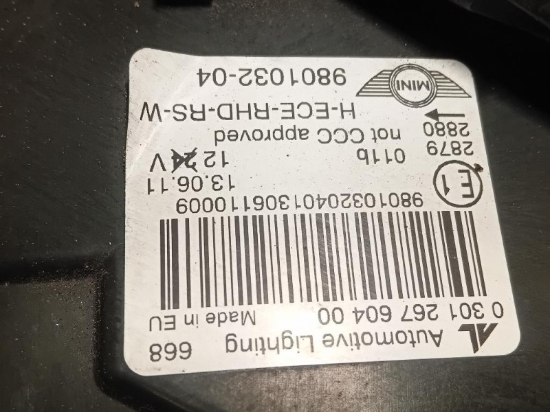 Proiettore ANT DX 980103204 Mini Countryman Cooper R60 2010
