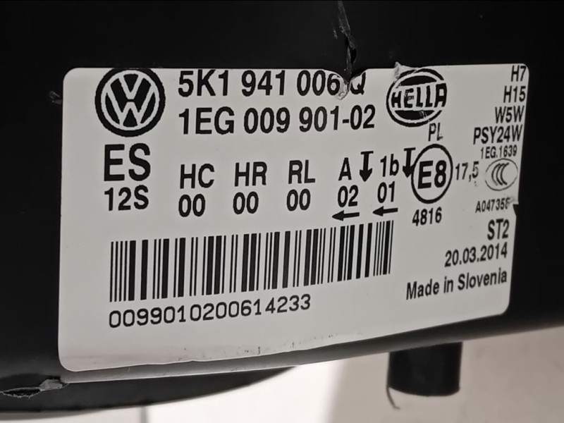Proiettore ANT DX 5K1941006 Volkswagen GOLF VI 2009