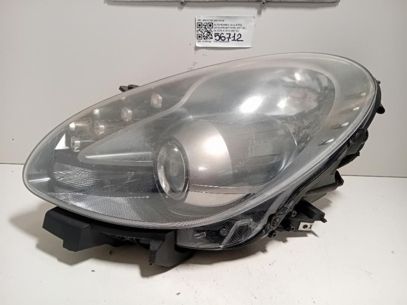 Proiettore ANT SX 46612748 Alfa Romeo Giulietta 2010
