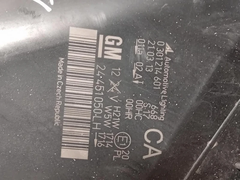 Proiettore ANT SX 24451050 Opel Zafira B 2005