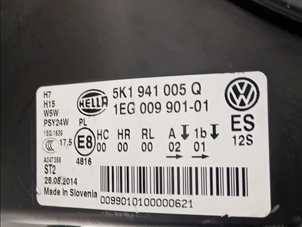 Proiettore ANT SX 5K1941005 Volkswagen GOLF VI 2009