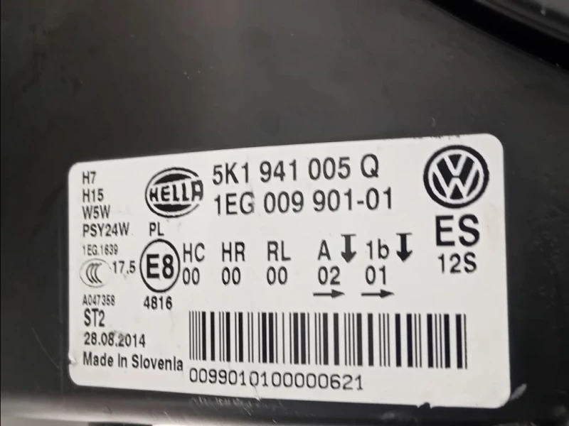 Proiettore ANT SX 5K1941005 Volkswagen GOLF VI 2009