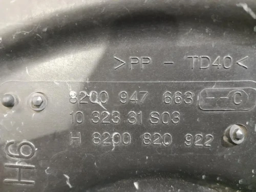 Scatola Filtro ARIA 8200947663 Renault Mégane III 2014