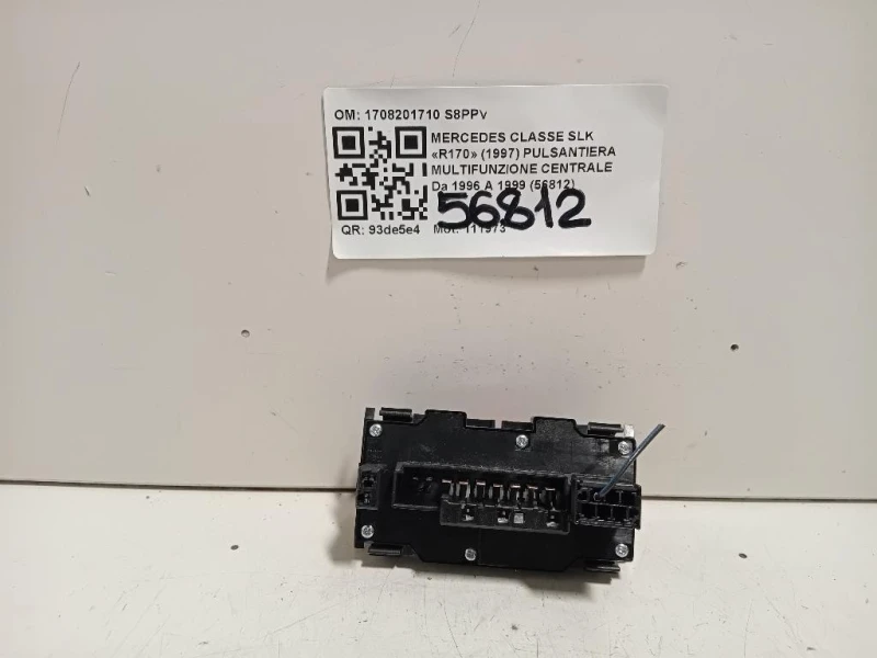 Pulsantiera Multifunzione Centrale 1708201710 Mercedes Classe SLK R170 1997