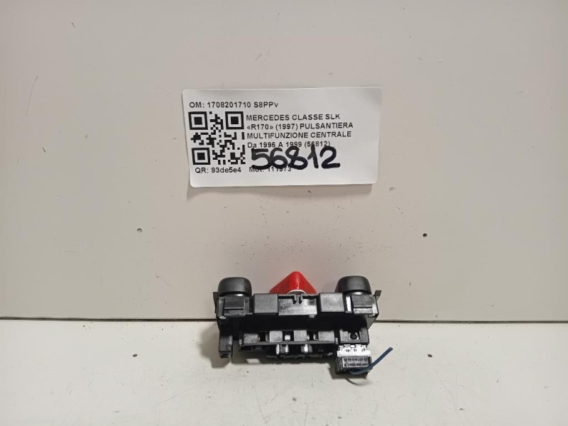Pulsantiera Multifunzione Centrale 1708201710 Mercedes Classe SLK R170 1997