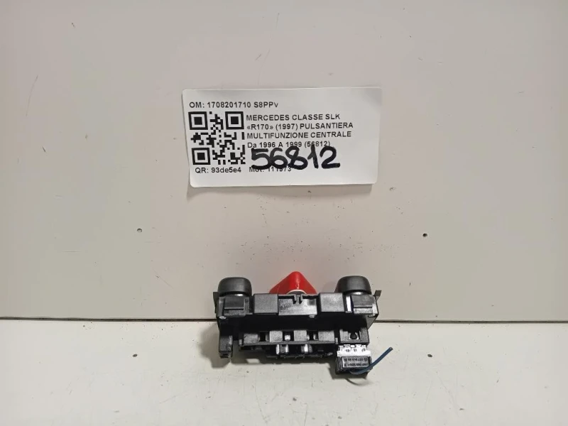 Pulsantiera Multifunzione Centrale 1708201710 Mercedes Classe SLK R170 1997