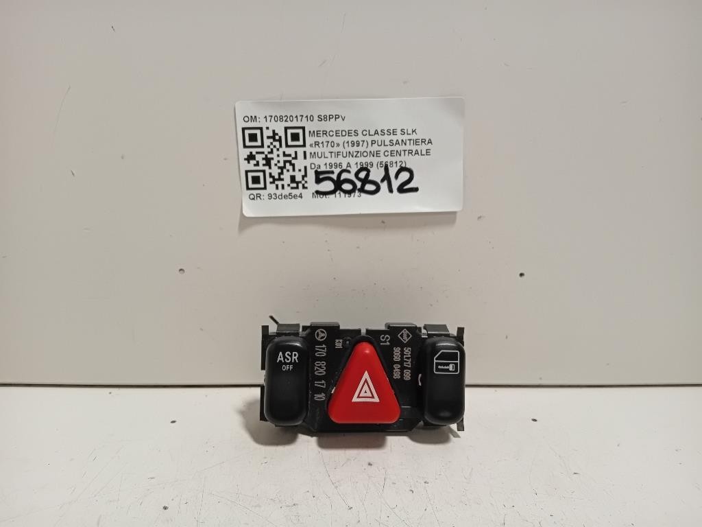 Pulsantiera Multifunzione Centrale 1708201710 Mercedes Classe SLK R170 1997