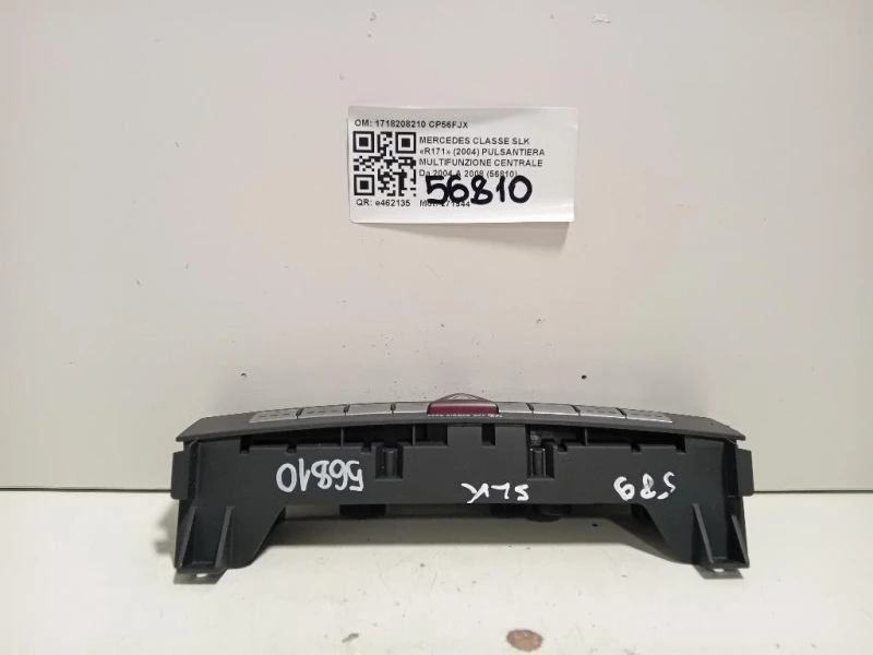 Pulsantiera Multifunzione Centrale 1718208210 Mercedes Classe SLK R171 2004