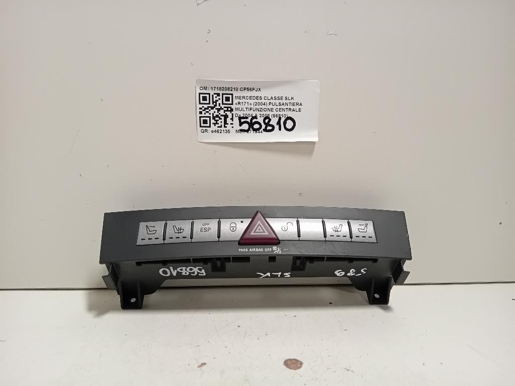 Pulsantiera Multifunzione Centrale 1718208210 Mercedes Classe SLK R171 2004