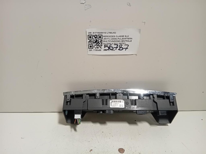 Pulsantiera Multifunzione Centrale A1718209110 Mercedes Classe SLK R171 2008