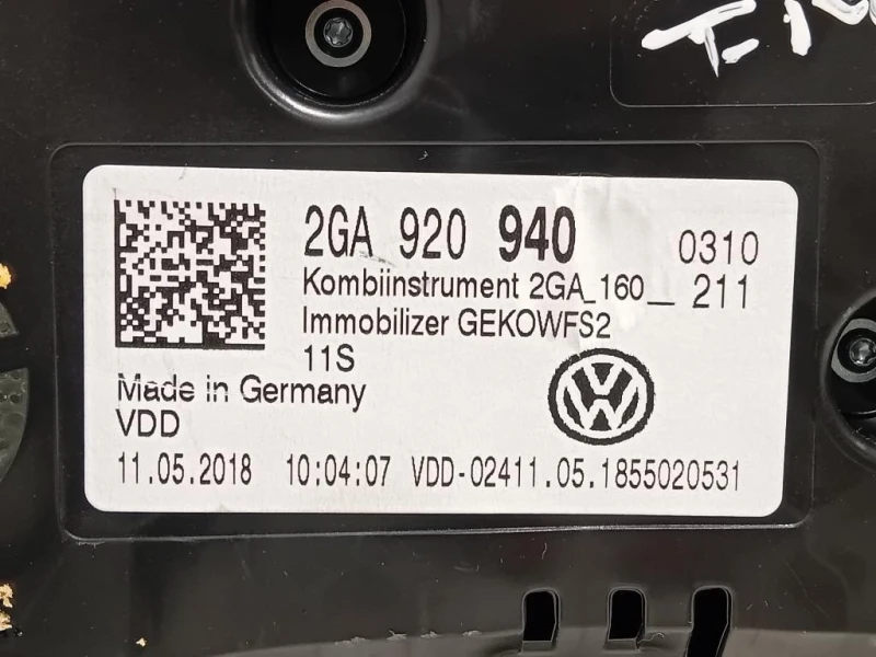 Quadro Strumenti 2GA920940 Volkswagen T-roc 2017