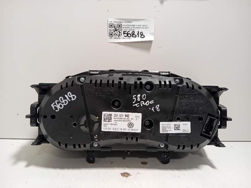 Quadro Strumenti 2GA920940 Volkswagen T-roc 2017