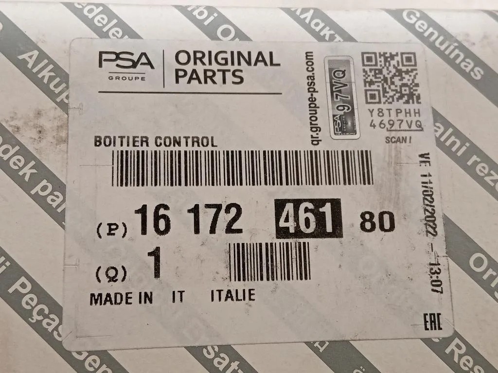 Scatola Fusibili 1617246180 Citroen Jumper III 2014