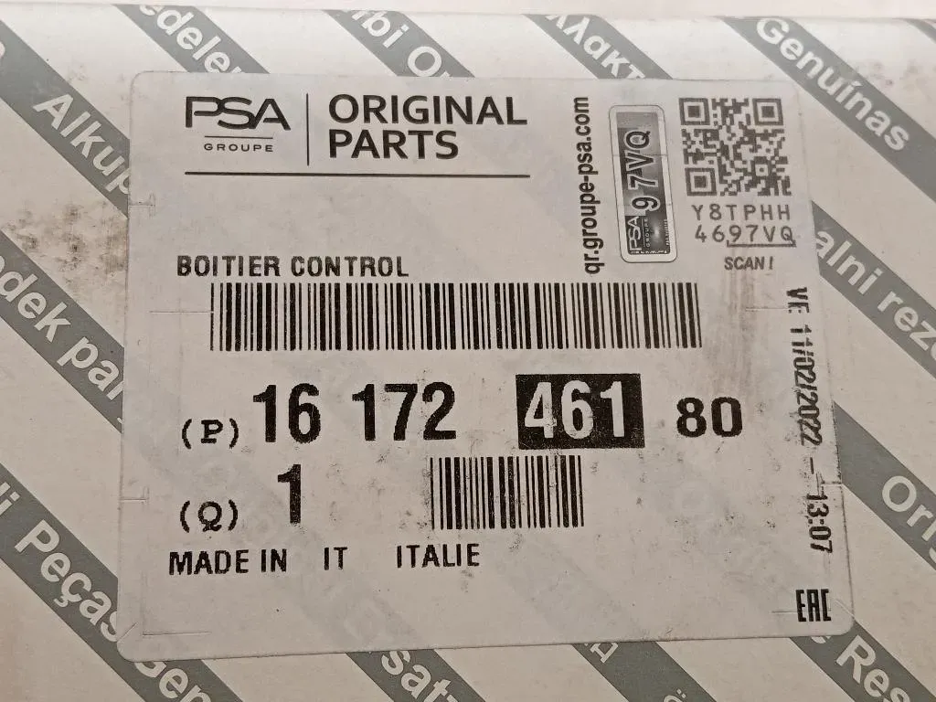 Scatola Fusibili 1617246180 Citroen Jumper III 2014