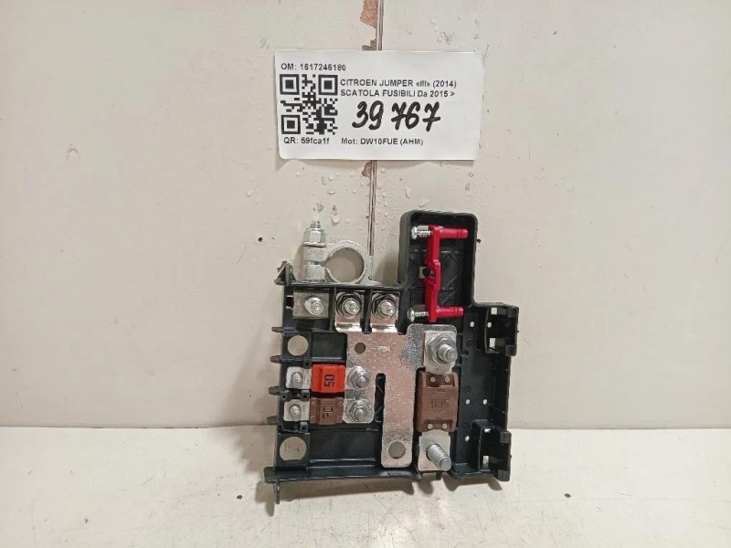 Scatola Fusibili 1617246180 Citroen Jumper III 2014