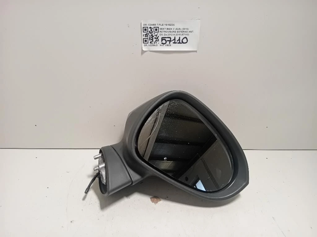 Retrovisore Esterno ANT DX 024456 7 FILE Seat Ibiza V 6J5 2013