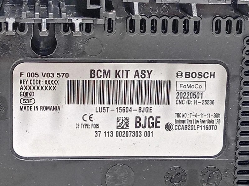Scatola Fusibili COMFORT CENTRALINA LU5T-15604-BJGE Ford KUGA III 2020
