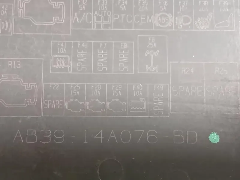 Scatola Fusibili AB39-14A076-BD Ford Ranger IV 2012
