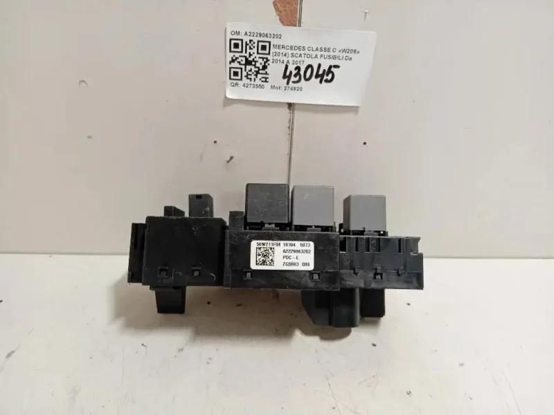 Scatola Fusibili A2229063202 Mercedes Classe C W205 2014