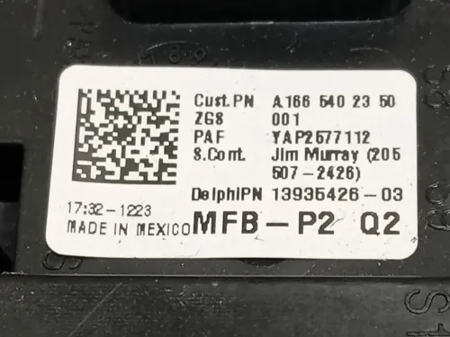 Scatola Fusibili A1665402350 Mercedes Classe ML W166 2012