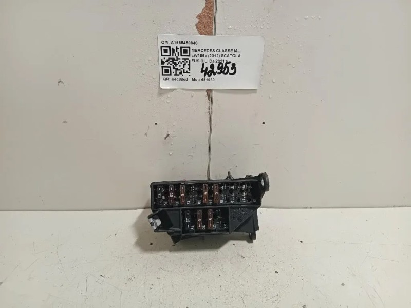 Scatola Fusibili A1665459840 Mercedes Classe ML W166 2012