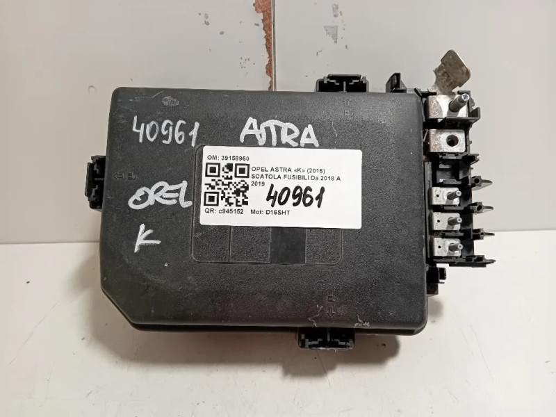 Scatola Fusibili 39158960 Opel Astra K 2016