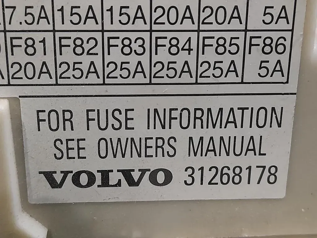 Scatola Fusibili 31254903 Volvo V60 I 2010