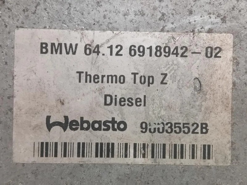Scatola Riscaldamento WEBASTO RISCALDATORE AUSILIARIO 6412691894202 Bmw X5 E53 2000