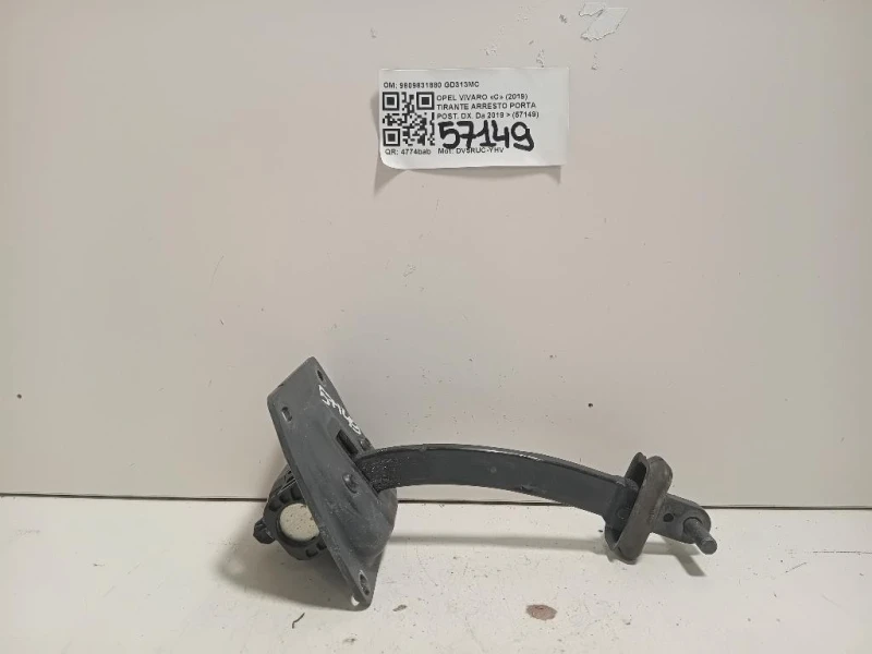 Tirante Arresto Porta POST DX 9809831880 Opel Vivaro C 2019