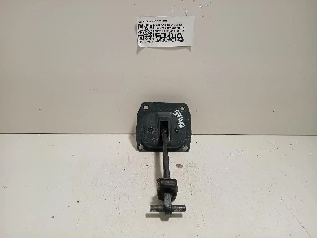 Tirante Arresto Porta POST DX 9809831880 Opel Vivaro C 2019