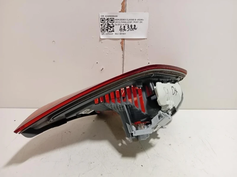 Fanale INT POST DX A2469066400 Mercedes Classe B W246 2012