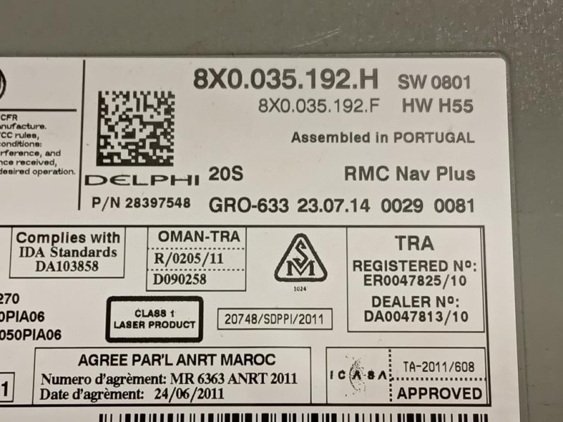 Unità Autoradio 8X0035192H Audi A1 8XK 2015